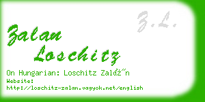 zalan loschitz business card